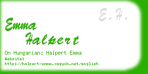 emma halpert business card